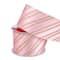 2.5" x 20ft. Blush & Gold Diagonal Stripes Wired Ribbon by Celebrate It®